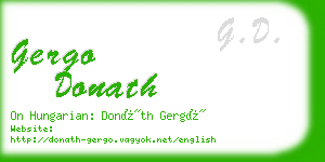 gergo donath business card